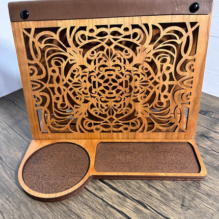 Wood Book Stand & Nightstand Organizer – Bedside Reading Station