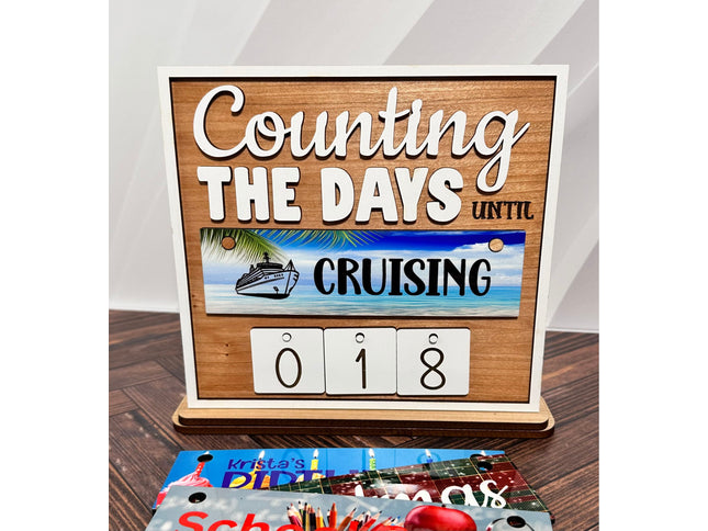 Cruise Countdown Sign, Interchangeable Countdown Sign, Countdown To Your Next Cruise