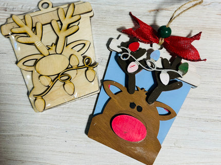 DIY Christmas Reindeer Wood Ornament Kit