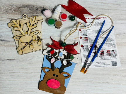 DIY Christmas Reindeer Wood Ornament Kit