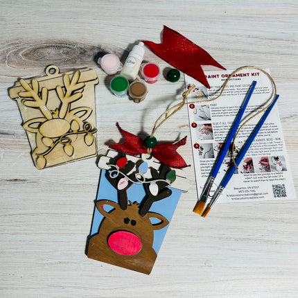DIY Christmas Reindeer Wood Ornament Kit