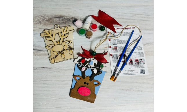 DIY Christmas Reindeer Wood Ornament Kit