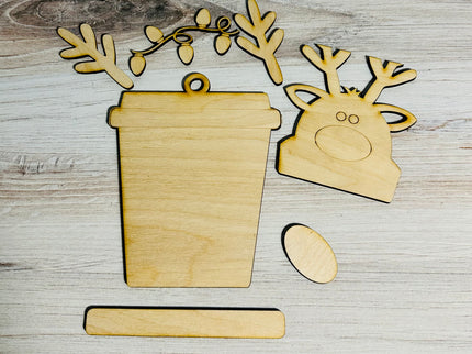 DIY Christmas Reindeer Wood Ornament Kit