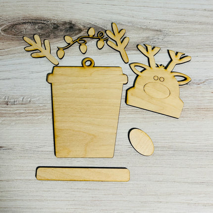 DIY Christmas Reindeer Wood Ornament Kit