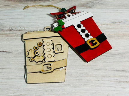 DIY Christmas Santa Coffee Cup Wood Ornament Kit