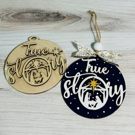 DIY Christmas "True Story" Nativity Wood Ornament Kit