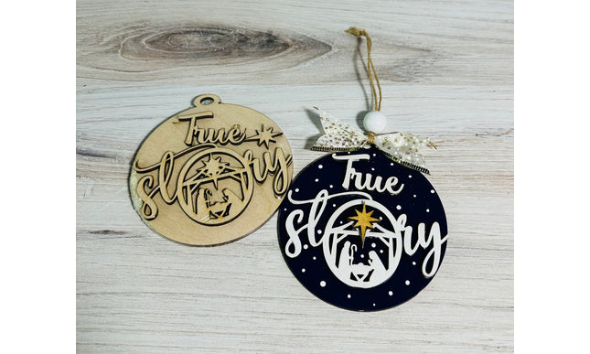 DIY Christmas "True Story" Nativity Wood Ornament Kit