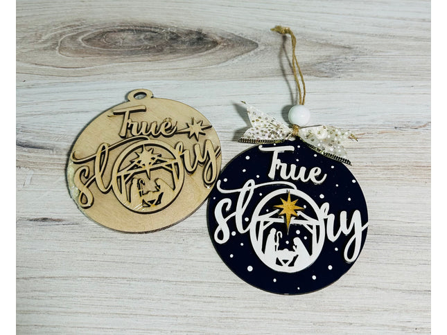 DIY Christmas "True Story" Nativity Wood Ornament Kit