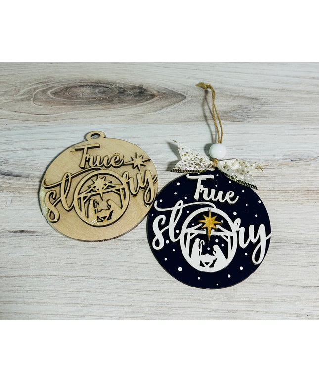 DIY Christmas "True Story" Nativity Wood Ornament Kit