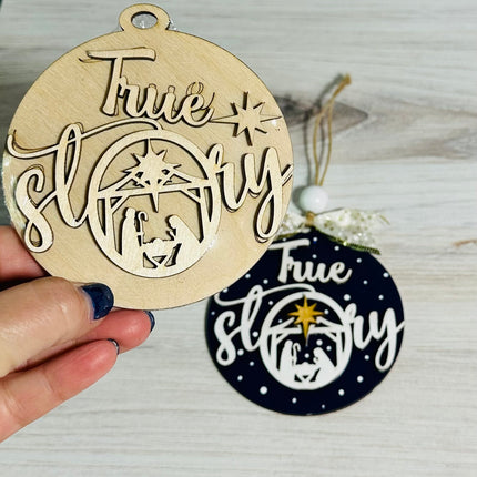 DIY Christmas "True Story" Nativity Wood Ornament Kit
