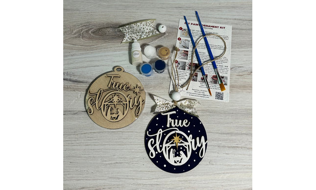 DIY Christmas "True Story" Nativity Wood Ornament Kit