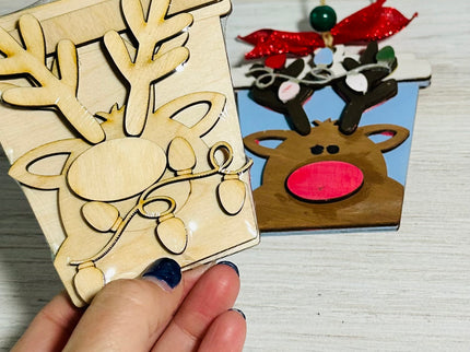 DIY Christmas Reindeer Wood Ornament Kit