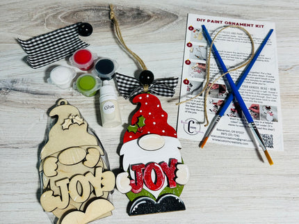 DIY Wood Christmas Gnome with Joy Ornament Kit