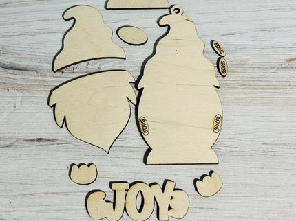 DIY Wood Christmas Gnome with Joy Ornament Kit