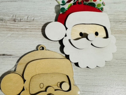 DIY Santa wood ornament kit