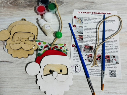 DIY Santa wood ornament kit