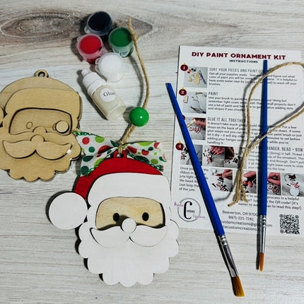 DIY Santa wood ornament kit