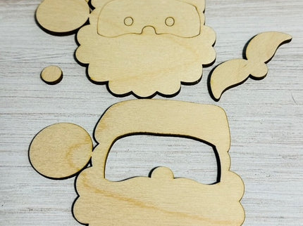 DIY Santa wood ornament kit