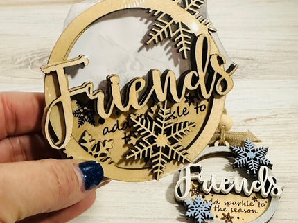 DIY friends are like snowflakes wood ornament kit