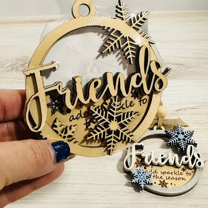 DIY friends are like snowflakes wood ornament kit
