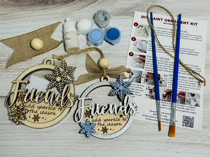 DIY friends are like snowflakes wood ornament kit