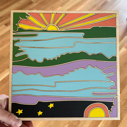 Lake Reflection Landscape DyI Paint Kit