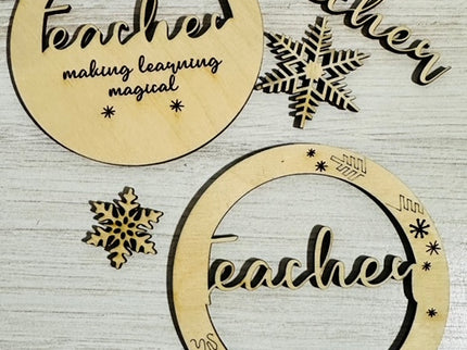 DIY teacher Holiday wood ornament kit