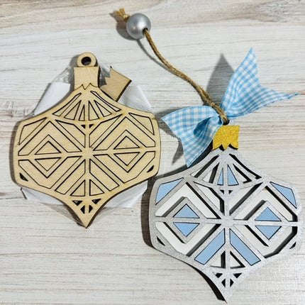 DIY Geometric decorative wood ornament kit