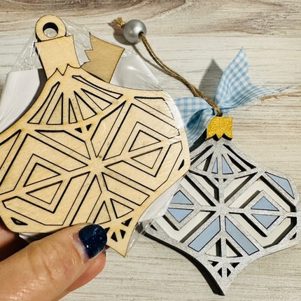 DIY Geometric decorative wood ornament kit