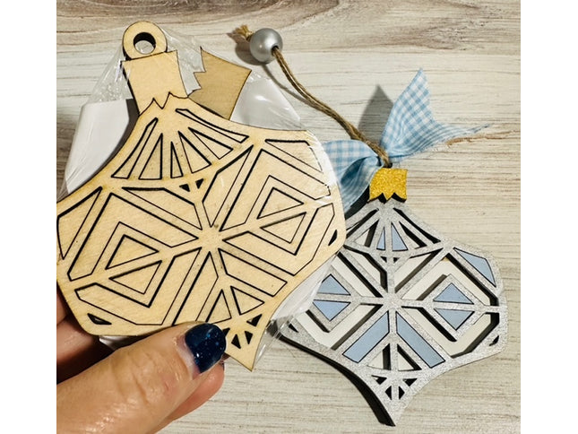 DIY Geometric decorative wood ornament kit