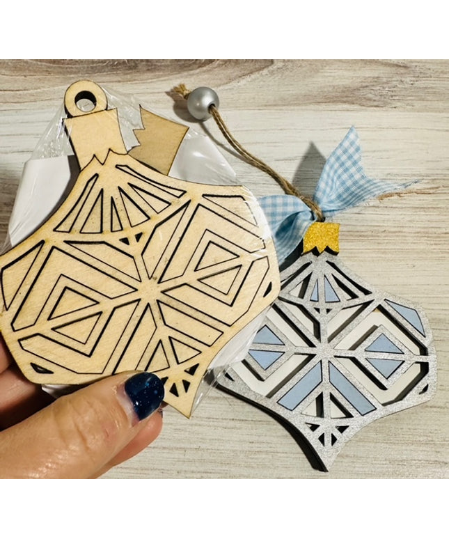 DIY Geometric decorative wood ornament kit