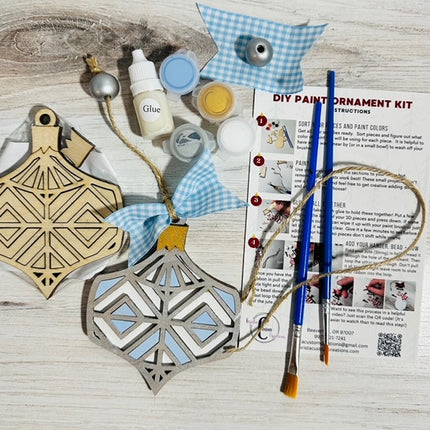 DIY Geometric decorative wood ornament kit