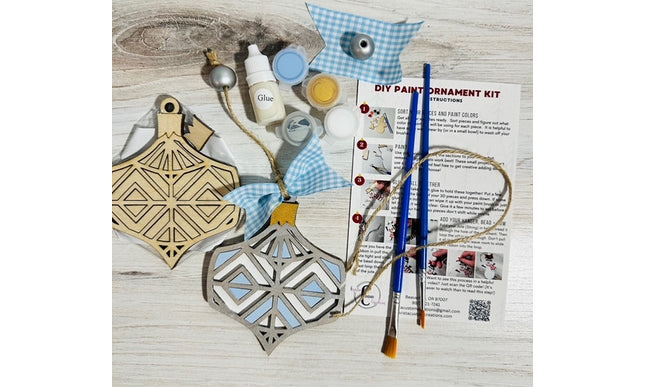 DIY Geometric decorative wood ornament kit