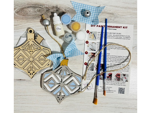 DIY Geometric decorative wood ornament kit