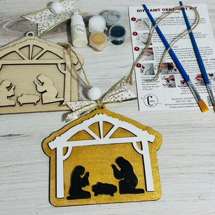 DIY Large Nativity scene wood ornament kit
