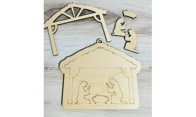 DIY Large Nativity scene wood ornament kit