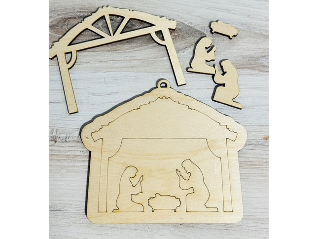 DIY Large Nativity scene wood ornament kit