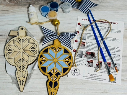 DIY Geometric Icicle decorative wood ornament kit