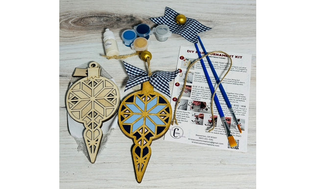 DIY Geometric Icicle decorative wood ornament kit
