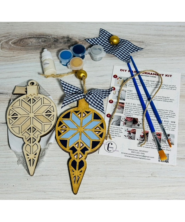 DIY Geometric Icicle decorative wood ornament kit