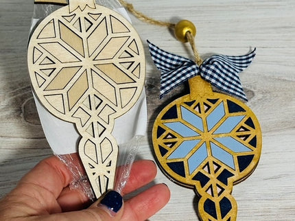DIY Geometric Icicle decorative wood ornament kit