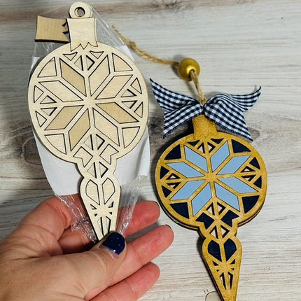 DIY Geometric Icicle decorative wood ornament kit