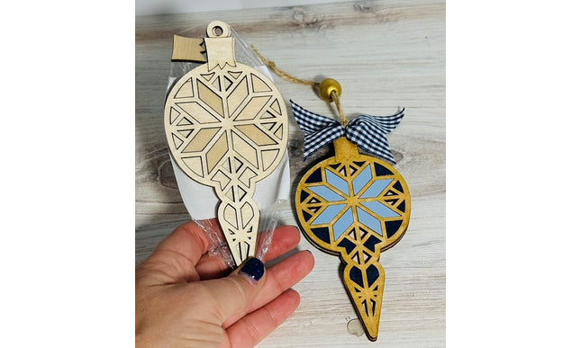 DIY Geometric Icicle decorative wood ornament kit