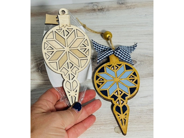 DIY Geometric Icicle decorative wood ornament kit