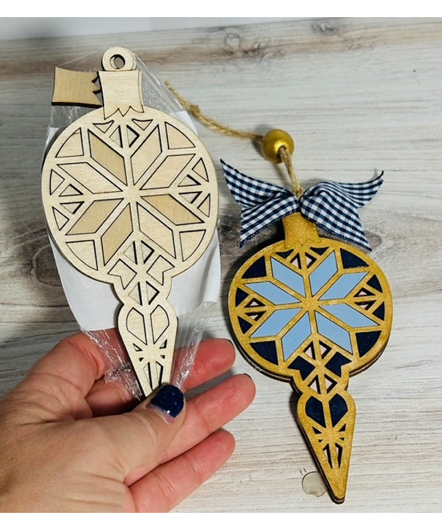 DIY Geometric Icicle decorative wood ornament kit