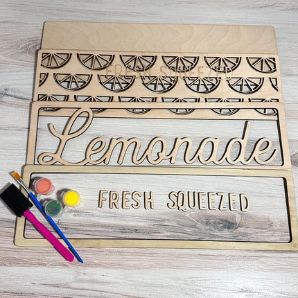 Lemonade shelf sitter DYI Wood Paint Kit, Easy to  intermediate difficulty
