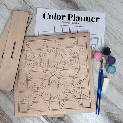 Circle Light Quilt DyI Paint Kit