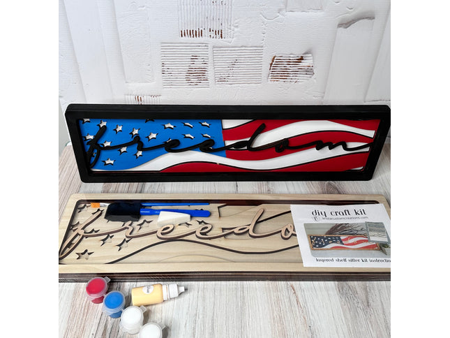 Freedom USA layered shelf sitter DYI Wood Paint Kit, Easy to  intermediate difficulty