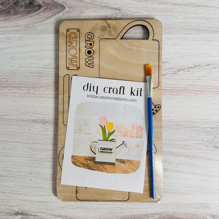 Small watering can shelf sitter DyI Paint Kit, Easy