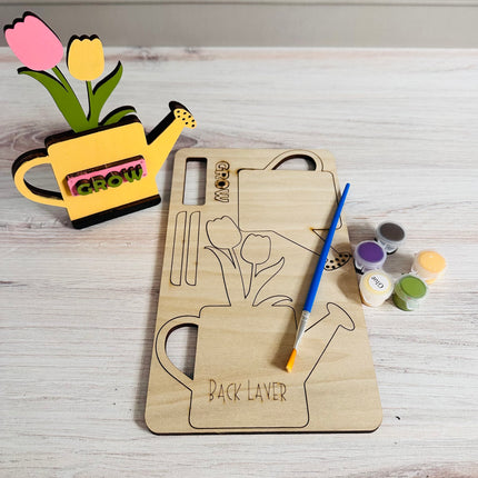 Small watering can shelf sitter DyI Paint Kit, Easy